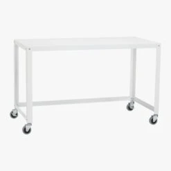 Go-Cart White Metal Desk On Wheels 11 Go-Cart White Metal Desk On Wheels -Home Furnishings Store GoCartDeskWhite3QS13