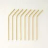 Gold Stainless Steel Straw Set Of 8 1 Gold Stainless Steel Straw Set Of 8 -Home Furnishings Store GoldSSStrawsS8SHS20
