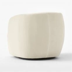 Gwyneth Warm White Velvet Swivel Chair -Home Furnishings Store GwynethCreamVlvtChair3QBSSS23