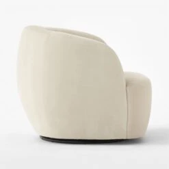 Gwyneth Warm White Velvet Swivel Chair -Home Furnishings Store GwynethCreamVlvtChairSDSSS23
