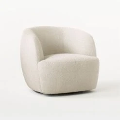 Gwyneth Ivory Boucle Swivel Chair Set Of 2 -Home Furnishings Store GwynethIvoryBclChair3QSSS21