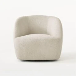 Gwyneth Ivory Boucle Swivel Chair Set Of 2 -Home Furnishings Store GwynethIvoryBclChairSOSSS21