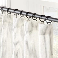 Harlow Striped Linen-Blend Sheer Window Curtain Panel 48"x84" -Home Furnishings Store HarlowLnNCtnStpCtnPl96inAVSHF22
