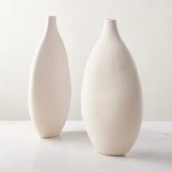 Haute Warm White Ceramic Vase Tall -Home Furnishings Store HauteWhiteTallVaseAV2SHS23