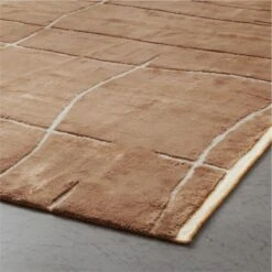 Hogan Handknotted Mocha Viscose Area Rug 5'x8' -Home Furnishings Store HoganHndknttdVscsCpprRg8x10ROF20