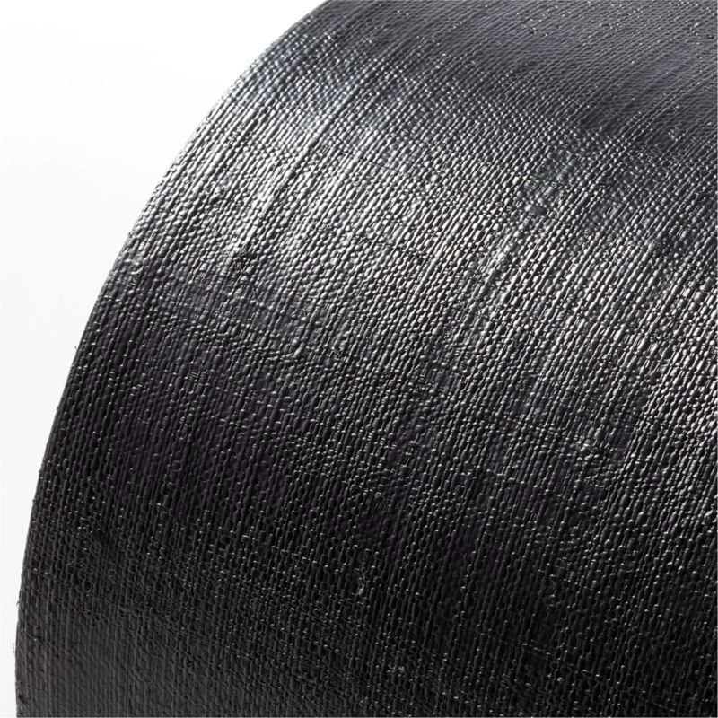 Horseshoe Black Laquered Linen 46" Coffee Table 7 Horseshoe Black Laquered Linen 46" Coffee Table - Image 5