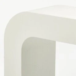 Horseshoe Ivory Lacquered Linen Console Table 80'' 15 Horseshoe Ivory Lacquered Linen Console Table 80'' -Home Furnishings Store HorseshoeIvLqdLnLgCnslTblAVF20