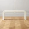 Horseshoe Ivory Lacquered Linen Console Table 80'' 1 Horseshoe Ivory Lacquered Linen Console Table 80'' -Home Furnishings Store HorseshoeIvLqdLnLgCnslTblSHF20 1x1
