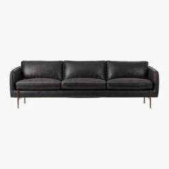 Hoxton Black Leather Sofa -Home Furnishings Store HoxtonBlackLeatherSofaF18