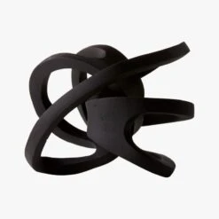 Infinity Black Knot Sculpture -Home Furnishings Store InfinityKnotBlackAV2F17