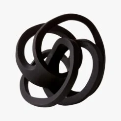 Infinity Black Knot Sculpture -Home Furnishings Store InfinityKnotBlackAVF17