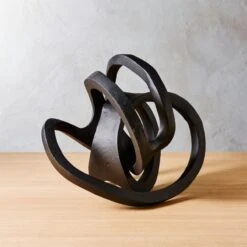 Infinity Black Knot Sculpture