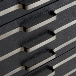 Inline Black Oak Wood 4-Drawer File Cabinet With Blackened Steel Handles -Home Furnishings Store InlineBlkFilingCabinetAVSSF23