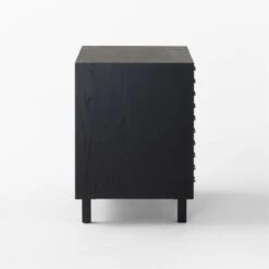 Inline Black Oak Wood 4-Drawer File Cabinet With Blackened Steel Handles -Home Furnishings Store InlineBlkFilingCabinetSDSSF23