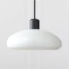 Iona Matte Black And Opaline Glass Pendant Light -Home Furnishings Store IonaMttBlkOplnGlssPndntSHF21