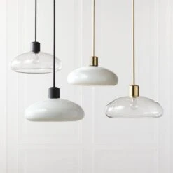 Iona Matte Black And Opaline Glass Pendant Light -Home Furnishings Store IonaPendantGroupFHF21
