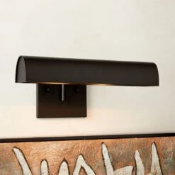 Jolie Black Picture Light Sconce 12" -Home Furnishings Store JolieMttBkWllArtScnc12inROF22