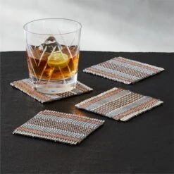 Tuareg Metal Coasters Set Of 4 7 Tuareg Metal Coasters Set Of 4 -Home Furnishings Store KDTuaregCoastersS4ROF21