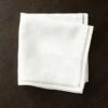 Eyelet White Linen Napkin -Home Furnishings Store KMEyeletIvoryNapkinSHS21