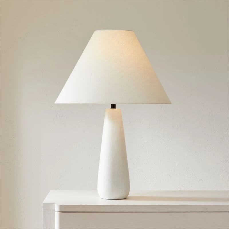 Polar White Cement Table Lamp 4 Polar White Cement Table Lamp - Image 2