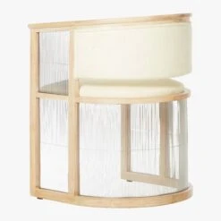 Kaishi White Fabric Chair With Whitewashed Ash Frame -Home Furnishings Store KaishiChairLindySnow3QBS17