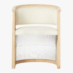 Kaishi White Fabric Chair With Whitewashed Ash Frame -Home Furnishings Store KaishiChairLindySnowS17