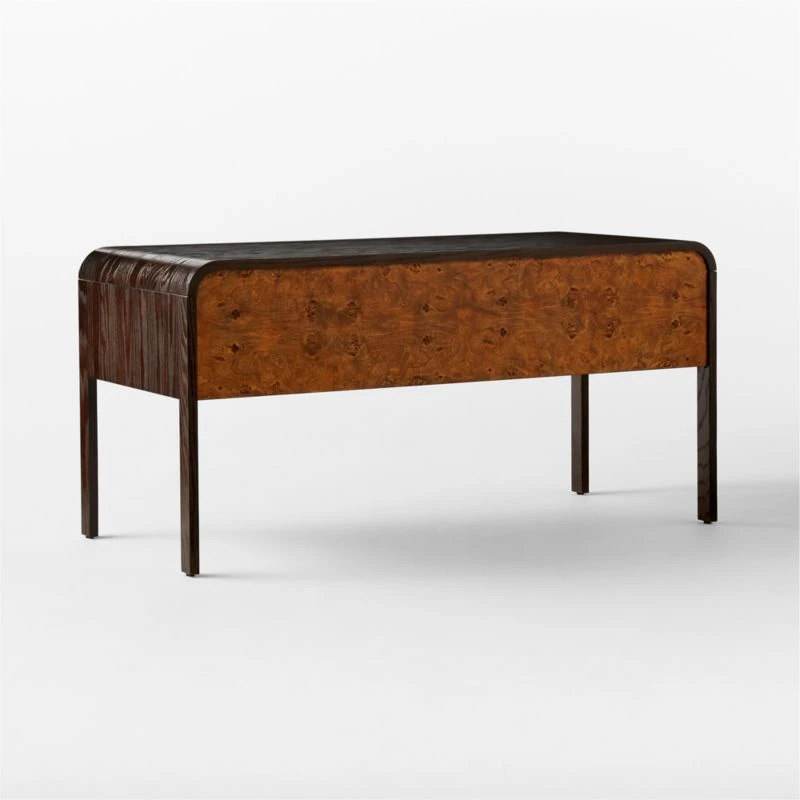 Kasen Burl Wood Executive Desk 8 Kasen Burl Wood Executive Desk - Image 6