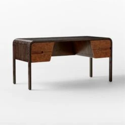 Kasen Burl Wood Executive Desk 11 Kasen Burl Wood Executive Desk -Home Furnishings Store KasenExecutiveDesk3QSSS23