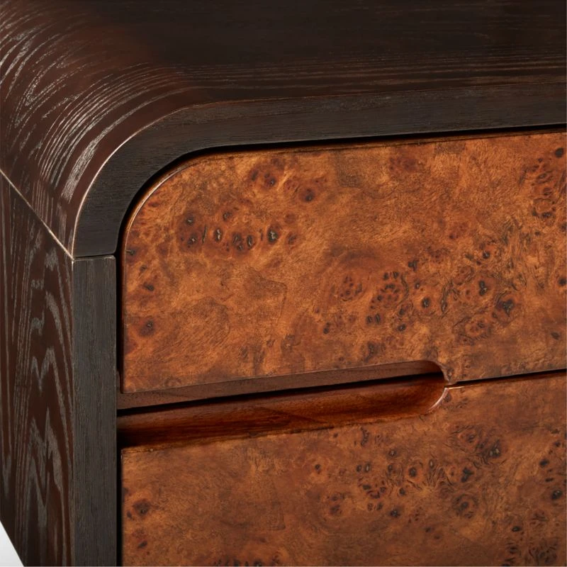 Kasen Burl Wood Executive Desk 9 Kasen Burl Wood Executive Desk - Image 7