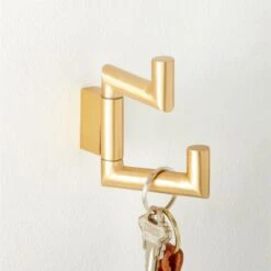 Kela Brushed Brass Swivel Hook -Home Furnishings Store KelaSwivelHookBrdBrsAVSHF22