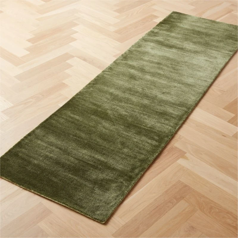 Kole Performance Nylon Olive Green Runner Rug 2.5'x8' 4 Kole Performance Nylon Olive Green Runner Rug 2.5'x8' - Image 2