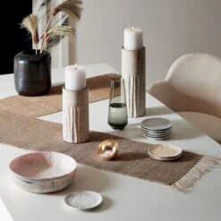 Open Weave Natural Table Runner 14"x90" -Home Furnishings Store LaBreaBlackReactiveVaseOC20 1x1