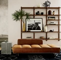 Walnut Modular Single Shelf 88" 12 Walnut Modular Single Shelf 88" -Home Furnishings Store LawndaleDaybedJL18 1