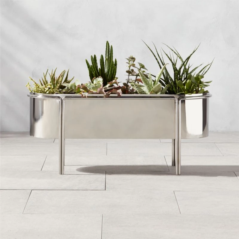 Lazo StaiLazo Stainless Steel Indoor/Outdoor Raised Planter Lownless Steel Indoor/Outdoor Raised Planter Low 5 Lazo StaiLazo Stainless Steel Indoor/Outdoor Raised Planter Lownless Steel Indoor/Outdoor Raised Planter Low - Image 3