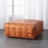 Large Brown Leather Ottoman Pouf -Home Furnishings Store LeatherOttomanSaddle14x36SHF16 1x1