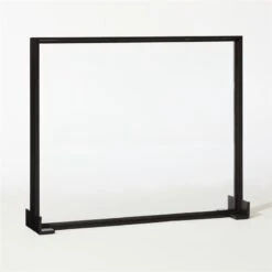 Ledge Glass Fireplace Screen -Home Furnishings Store LedgeGlssFirePlaceScreenF20