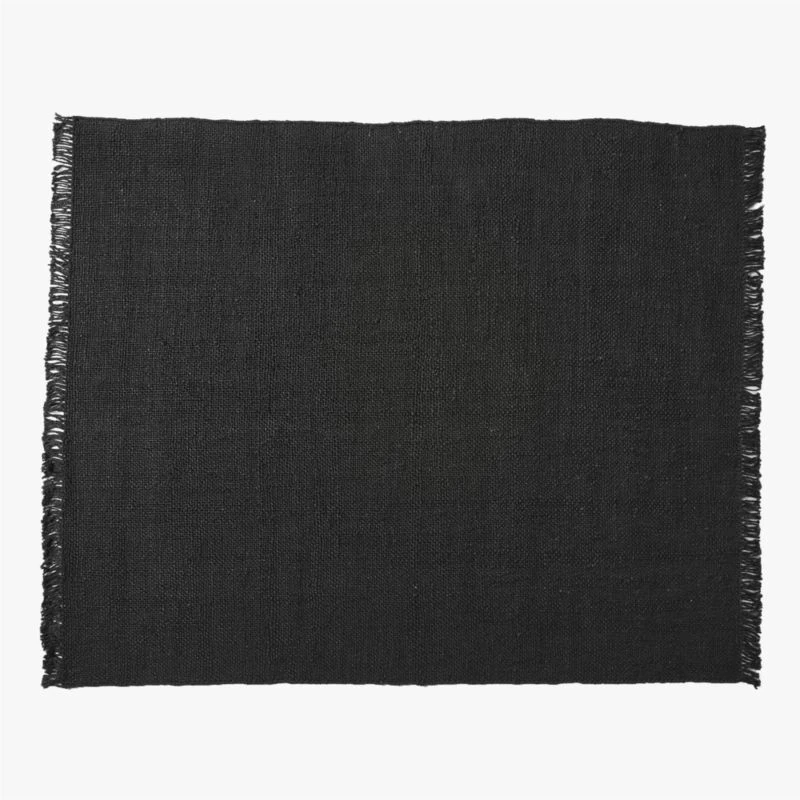 Leno Handwoven Black Jute Area Rug 5'x8' 3 Leno Handwoven Black Jute Area Rug 5'x8'