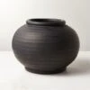 Leto Round Black Terracotta Vase -Home Furnishings Store LetoBlackVaseSHF22