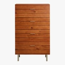 Linear Tall 4-Drawer Wood Dresser -Home Furnishings Store LinearTallChestF16