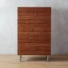 Linear Tall 4-Drawer Wood Dresser 2 Linear Tall 4-Drawer Wood Dresser -Home Furnishings Store LinearTallChestSHF16 1x1