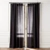 EUROPEAN FLAX™-Certified Linen Black Window Curtain Panel 48''x84'' -Home Furnishings Store LinenBlack96CurtainPnlSHS23