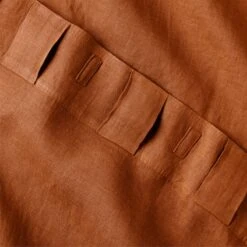 Glazed Ginger Linen Window Curtain Panel 48''x84'' -Home Furnishings Store LinenGlazedGinger96PanelAV3SHS23