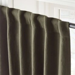 Forest Green Linen Blackout Window Curtain Panel 48''x84'' 10 Forest Green Linen Blackout Window Curtain Panel 48''x84'' -Home Furnishings Store LinenGnBkOt96CurtainPnlAV2SHS23