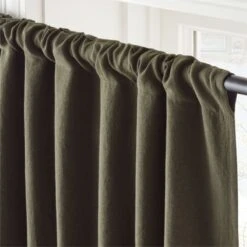 Forest Green Linen Blackout Window Curtain Panel 48''x84'' 9 Forest Green Linen Blackout Window Curtain Panel 48''x84'' -Home Furnishings Store LinenGnBkOt96CurtainPnlAVSHS23