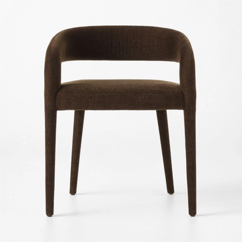Lisette Brown Upholstered Dining Armchair 4 Lisette Brown Upholstered Dining Armchair - Image 2