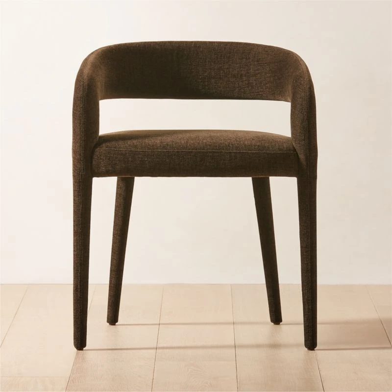 Lisette Brown Upholstered Dining Armchair 3 Lisette Brown Upholstered Dining Armchair