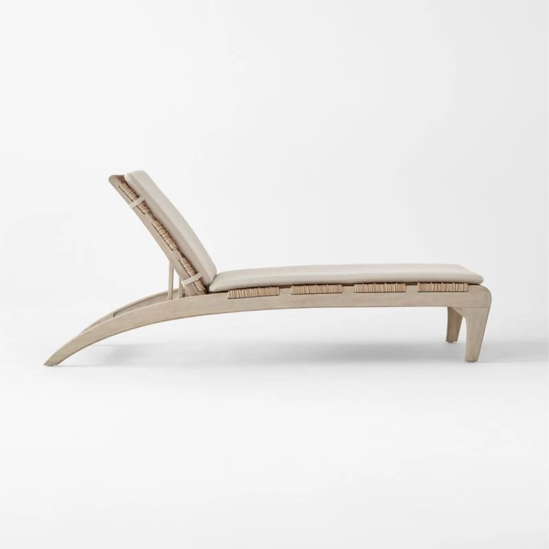 Lodi Woven Outdoor Chaise Lounge With Cushion 6 Lodi Woven Outdoor Chaise Lounge With Cushion - Image 4