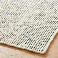 Lousa Handloomed Black And White Wool Area Rug 5'x8' -Home Furnishings Store LousaHdldWlBlkNWtRug8x10AVSHF23