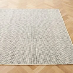 Lousa Handloomed Black And White Wool Area Rug 5'x8' -Home Furnishings Store LousaHdldWlBlkNWtRug8x10SHF23