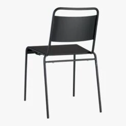 Lucinda Black Outdoor Patio Stacking Chair -Home Furnishings Store LucindaStackingChairBlackAVS16